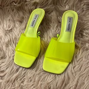 Steve Madden Neon Yellow Heels